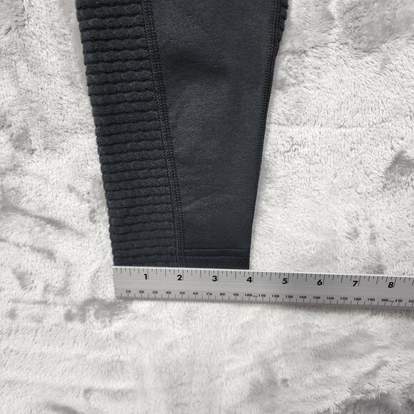 NIKE Pro Icon Clash Tights Womens S Black Metallic Gold Fleece Lined Running - Picture 11 of 12